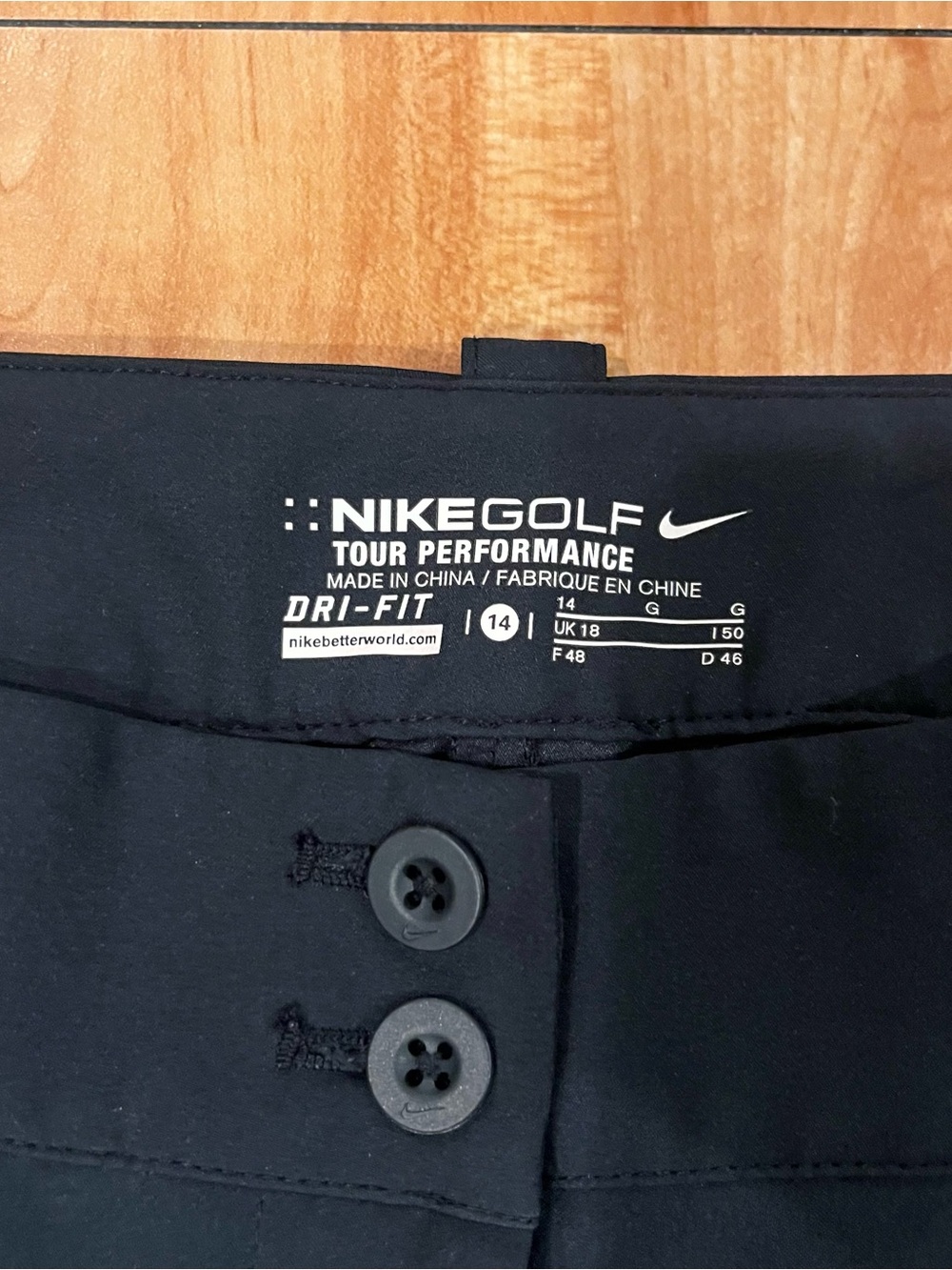 Nike Golf Dri-FIT Black Performance Capri Pants Women's Size 14 - Picture 2 of 3